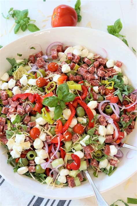 How many protein are in antipasto salad - calories, carbs, nutrition