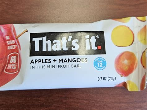 How many protein are in apple and mango bar - calories, carbs, nutrition