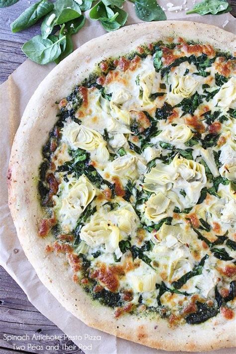 How many protein are in artichoke pesto and asparagus pizza - calories, carbs, nutrition