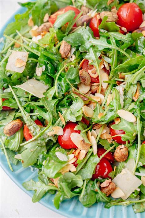 How many protein are in arugula salad with cherry tomatoes lime vinaigrette - calories, carbs, nutrition