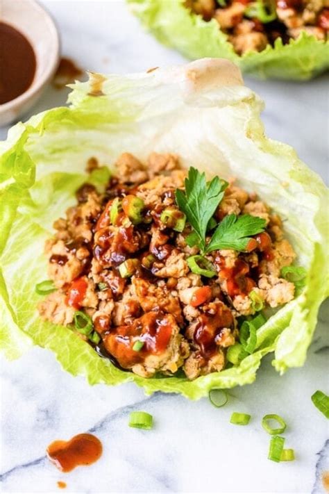 How many protein are in asian lettuces wrap with egg roll - calories, carbs, nutrition