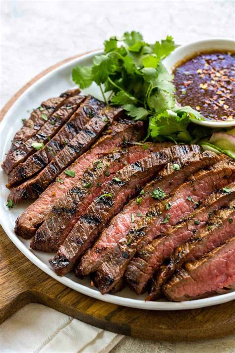 How many protein are in asian marinated flank steak - calories, carbs, nutrition