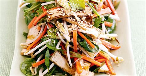 How many protein are in asian salad with teriyaki tofu sword - calories, carbs, nutrition