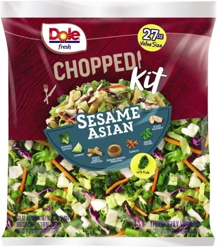 How many protein are in asian sesame salad kit - calories, carbs, nutrition