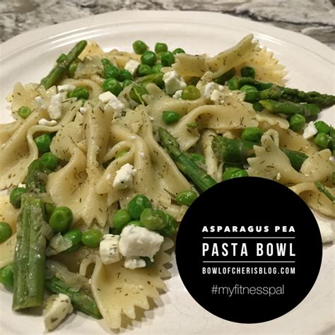 How many protein are in asparagus pea pasta bowl - calories, carbs, nutrition