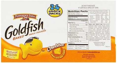 How many protein are in baby goldfish - calories, carbs, nutrition