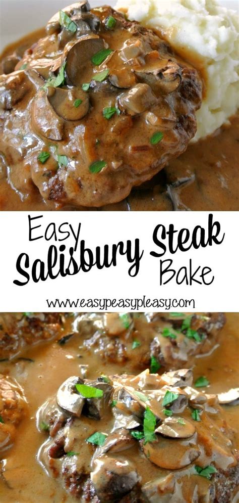 How many protein are in baked salisbury steak - calories, carbs, nutrition