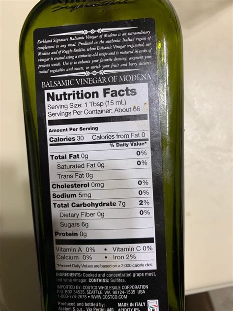 How many protein are in balsamic & basil vinaigrette - calories, carbs, nutrition