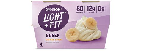 How many protein are in banana cream greek yogurt - calories, carbs, nutrition
