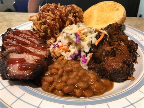 How many protein are in bbq brisket platter with cole slaw - calories, carbs, nutrition