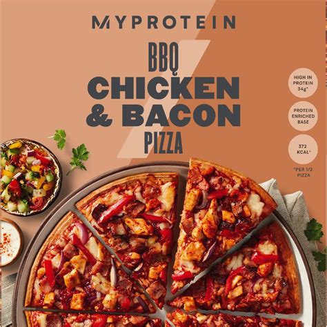 How many protein are in bbq chicken and bacon pizza - calories, carbs, nutrition