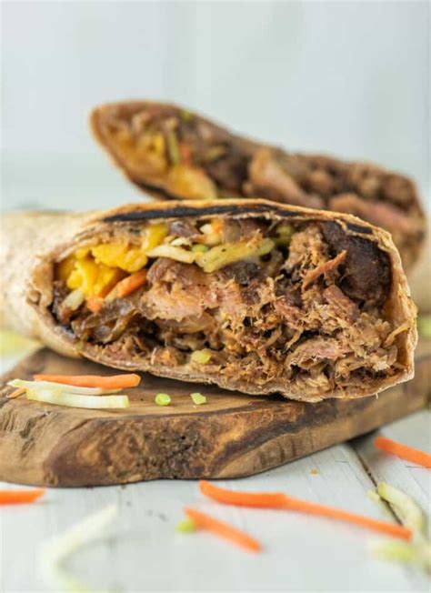 How many protein are in bbq pork wrap - calories, carbs, nutrition