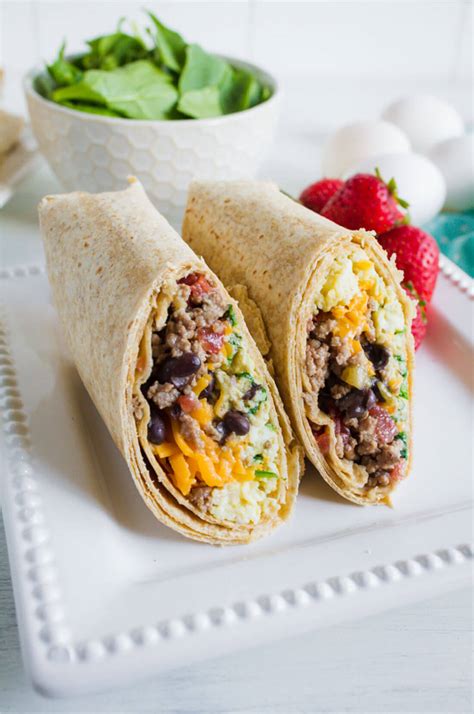 How many protein are in bean sausage breakfast burrito - calories, carbs, nutrition