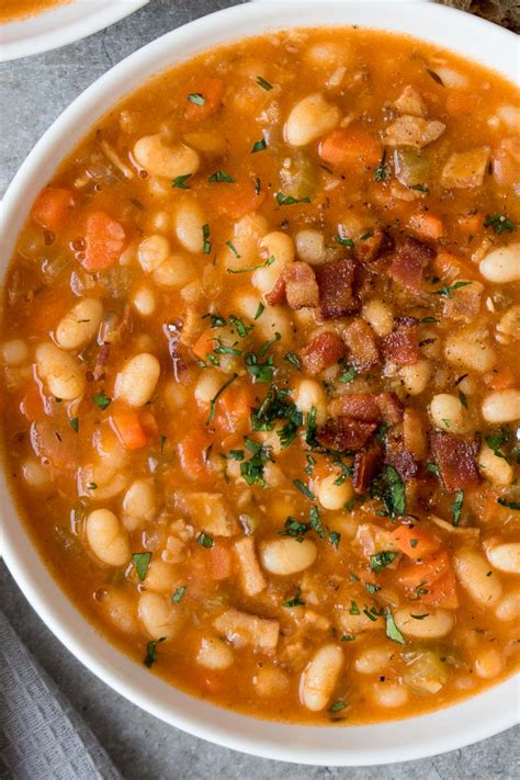 How many protein are in bean with bacon soup - calories, carbs, nutrition