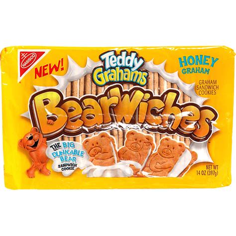 How many protein are in bearwiches - teddy grahams honey graham cookies & creme - calories, carbs, nutrition