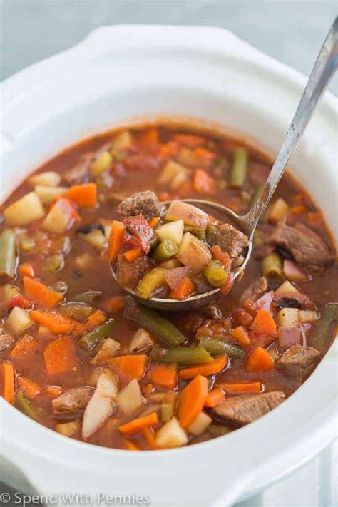 How many protein are in beef and vegetable soup - calories, carbs, nutrition