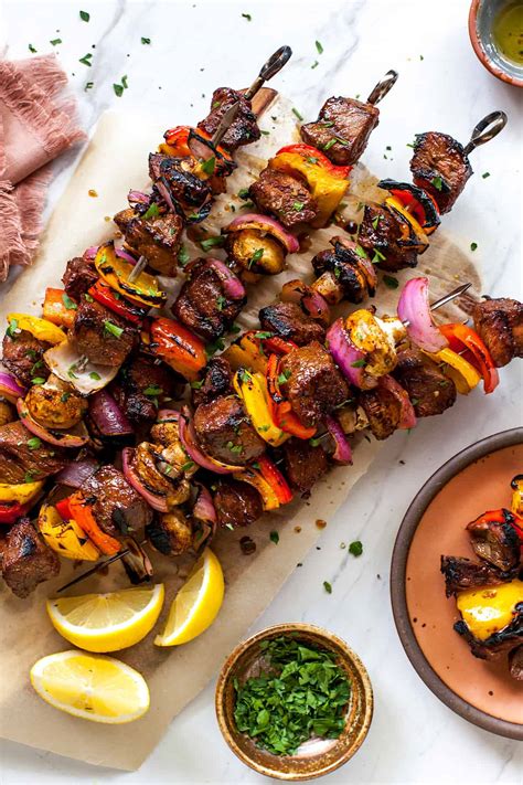 How many protein are in beef kabob - calories, carbs, nutrition