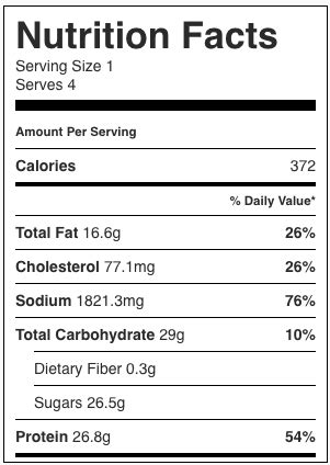 How many protein are in beef mongolian - calories, carbs, nutrition