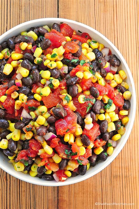 How many protein are in black bean and corn salsa - calories, carbs, nutrition