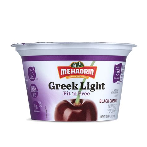 How many protein are in black cherry light yogurt - calories, carbs, nutrition