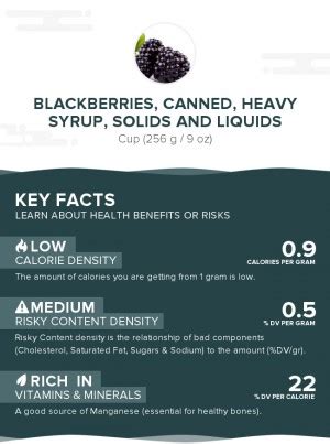 How many protein are in blackberries, canned, heavy syrup, solids and liquids - calories, carbs, nutrition