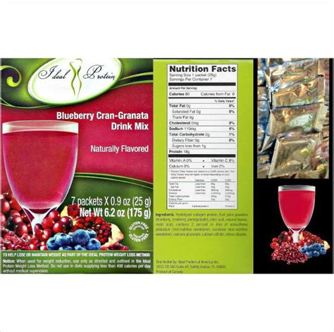 How many protein are in blueberry -cran granata drink - calories, carbs, nutrition