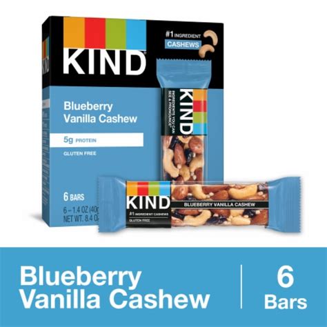 How many protein are in blueberry vanilla and cashew - calories, carbs, nutrition