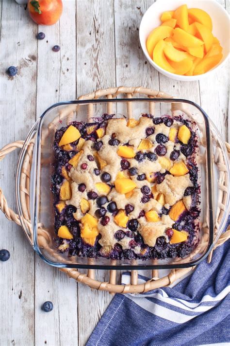 How many protein are in blueberry-peach cobbler - calories, carbs, nutrition