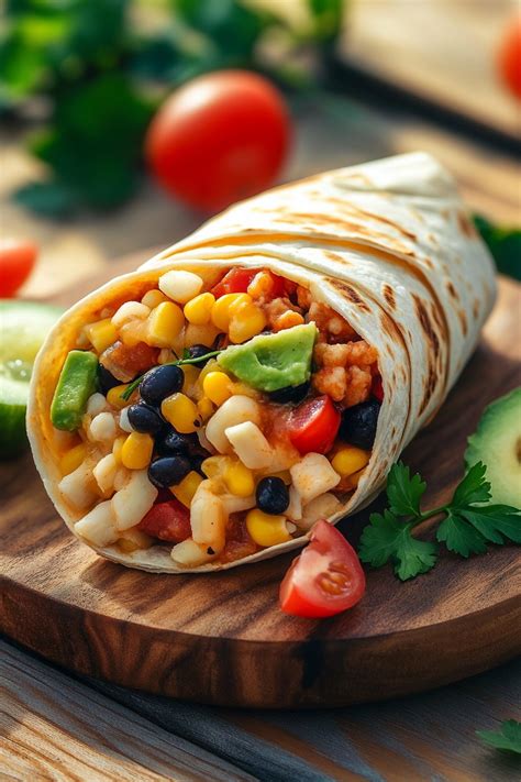 How many protein are in breakfast burrito with vegetables - calories, carbs, nutrition