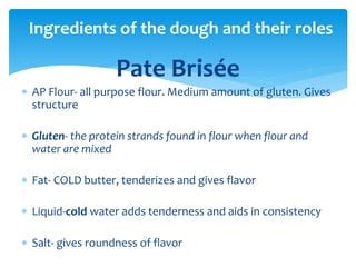How many protein are in brisee dough - calories, carbs, nutrition