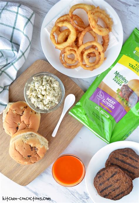 How many protein are in buffalo blue cheese veggie burger - calories, carbs, nutrition