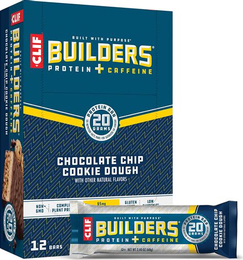 How many protein are in builder's bar - chocolate chip - calories, carbs, nutrition