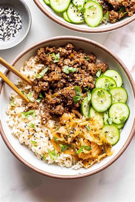 How many protein are in bulgogi beef bowl - calories, carbs, nutrition