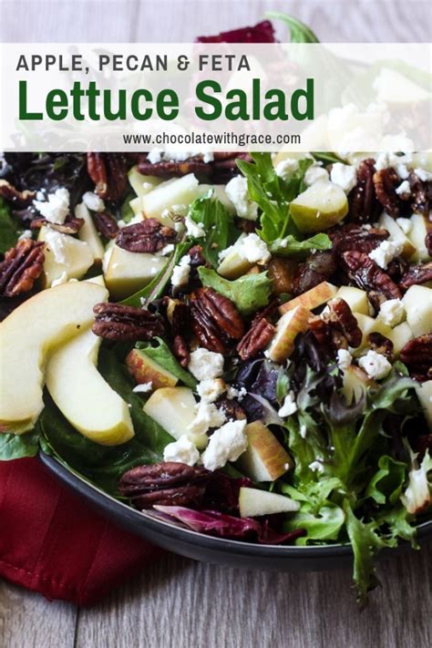 How many protein are in butter lettuce with apples, pecans and feta - calories, carbs, nutrition
