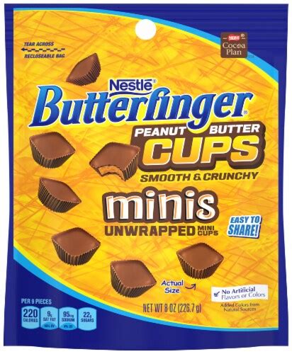 How many protein are in butterfinger peanut butter cups - calories, carbs, nutrition