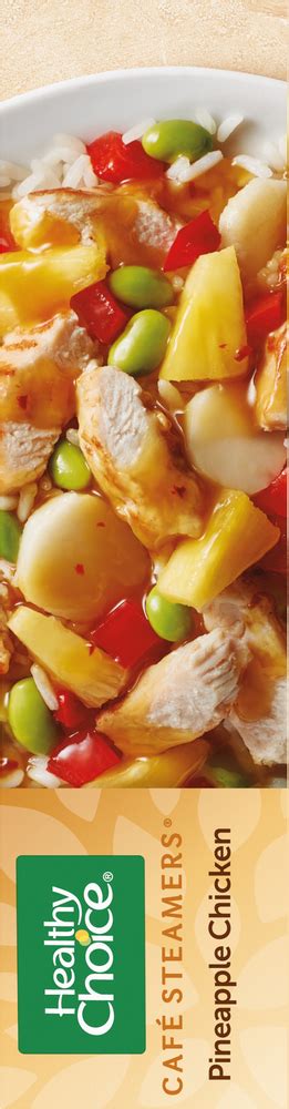How many protein are in cafe steamers pineapple chicken - calories, carbs, nutrition