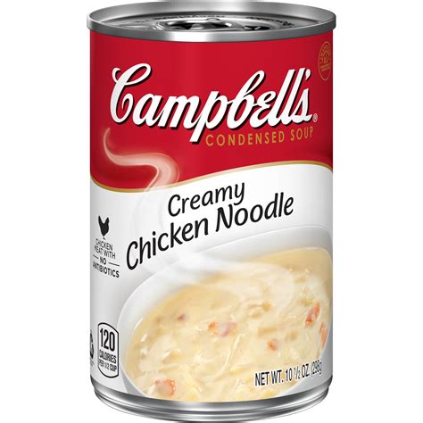 How many protein are in campbell's red and white, creamy chicken noodle soup, condensed - calories, carbs, nutrition