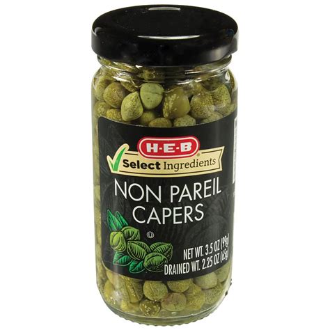 How many protein are in capers, canned - calories, carbs, nutrition