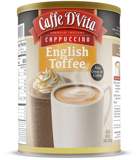 How many protein are in cappuccino mix english toffee - calories, carbs, nutrition
