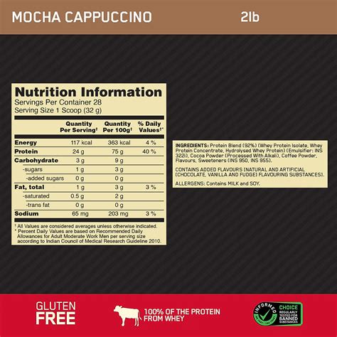 How many protein are in cappucino double mocha - calories, carbs, nutrition