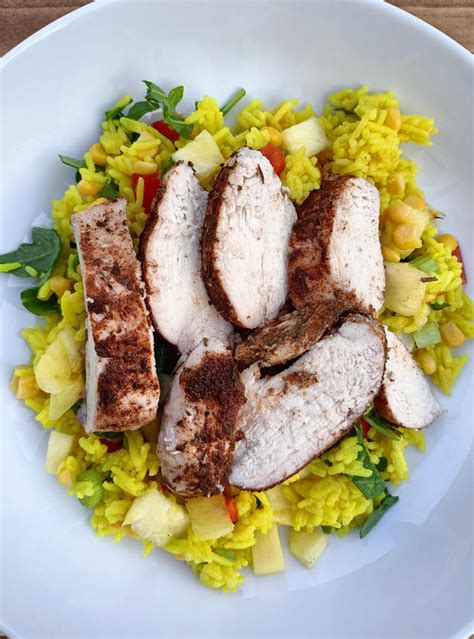 How many protein are in caribbean style chicken - calories, carbs, nutrition