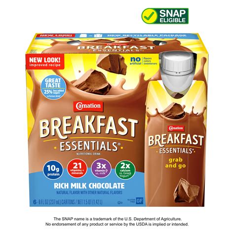 How many protein are in carnation instant breakfast (milk chocolate) - calories, carbs, nutrition