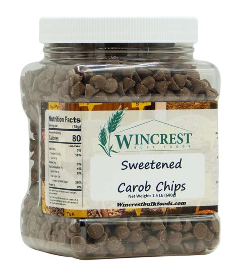 How many protein are in carob chip - calories, carbs, nutrition
