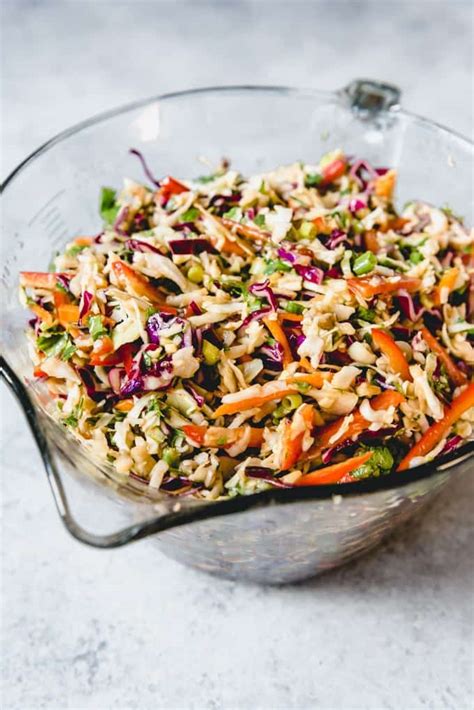 How many protein are in carrot peanut slaw, basil dressing - calories, carbs, nutrition