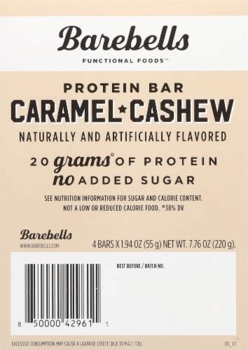 How many protein are in cashew bar - calories, carbs, nutrition