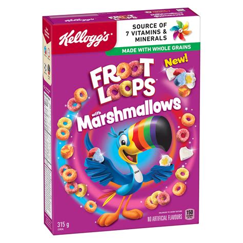 How many protein are in cereals ready-to-eat, kellogg, kellogg's marshmallow froot loops - calories, carbs, nutrition