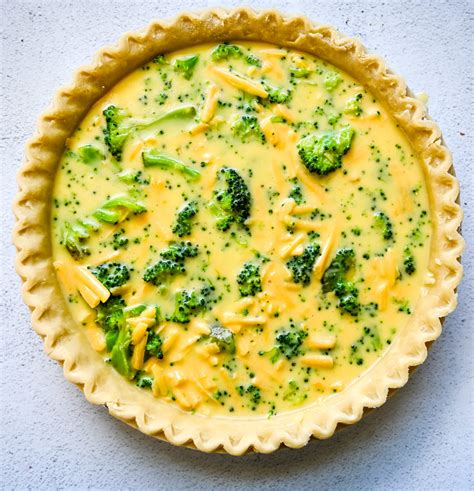 How many protein are in cheddar and broccoli quiche - calories, carbs, nutrition