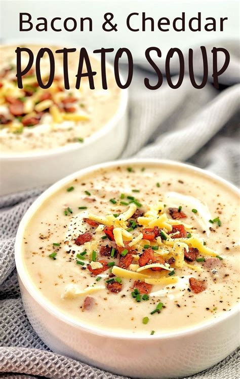 How many protein are in cheddar bacon potato soup - calories, carbs, nutrition