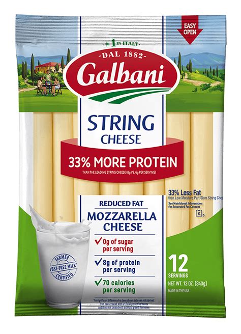 How many protein are in cheesehead string cheese - calories, carbs, nutrition