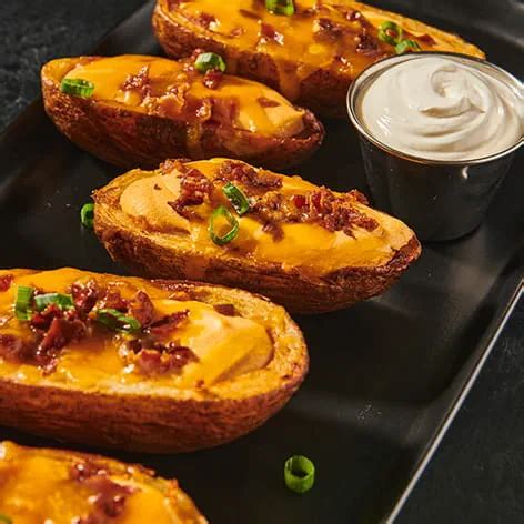 How many protein are in cheesy bacon potato skins - calories, carbs, nutrition